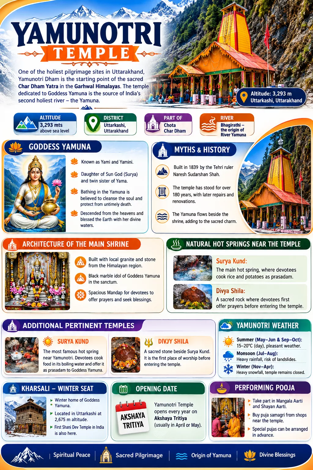 Yamunotri Temple Infographic